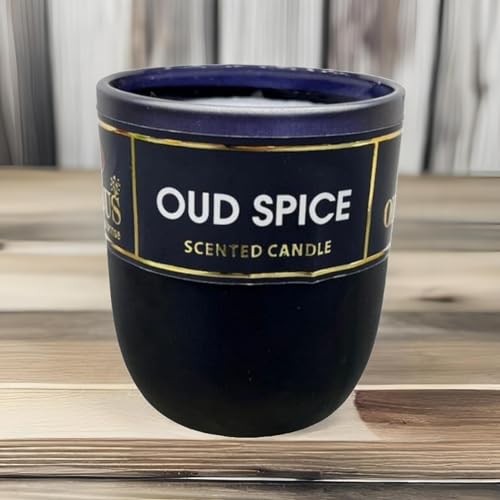 The Decor Affair 1 Pcs Oud Spice Serenade: Aromatic Scented Tea Light Candle - Elevate Your Home's Atmosphere and Gift a Moment of Luxury.