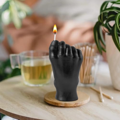 6sisc Mini Feet Scented Candles Upside Down Foot Candle Creative Gift Room Aesthetic Decor Pine Aromatherapy Natural Soy Wax Fragrance Candle Homemade Decoration for Home Bathroom Bedroom Black