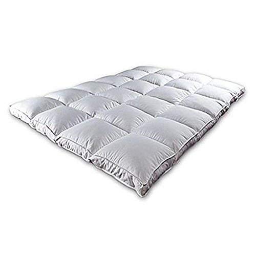 Jaipur Linen Mattress Padding/Mattress Topper 3000 GSM Twin Size Bed Finest Imported Super Microfiber for Extra Softness- 48 Inch X 78 Inch White, Linen