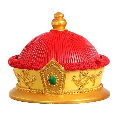 MYADDICTION Chinese Ashtray with Lid Resin Crafts Sculpture for Home Decoration Men Gift Red B