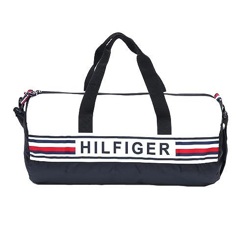 Tommy Hilfiger Kendall Polyester 28Cm Gym Bag Duffel for Unisex - Black+White