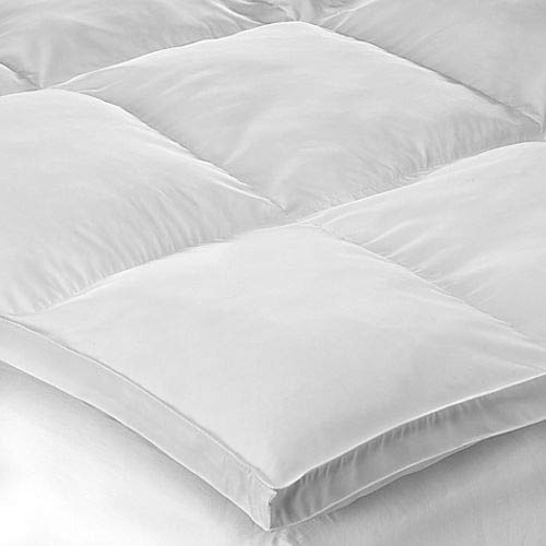 Jaipur Linen 3000 GSM Twin Size Bed Finest Imported Super Microfiber Soft Mattress Padding/Topper- White-(48x72 in)