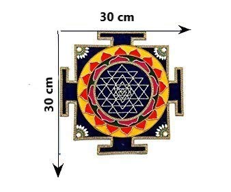 Daedal crafters Artificial Sri Chakra Rangoli (Multicolour),Artificial Flora,(Pack of 1)