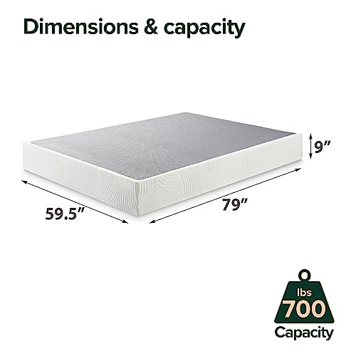 Zinus 9 inch Quick Lock High Profile Smart Box Spring/Mattress Foundation/Strong Steel Structure/Easy Assembly, Queen