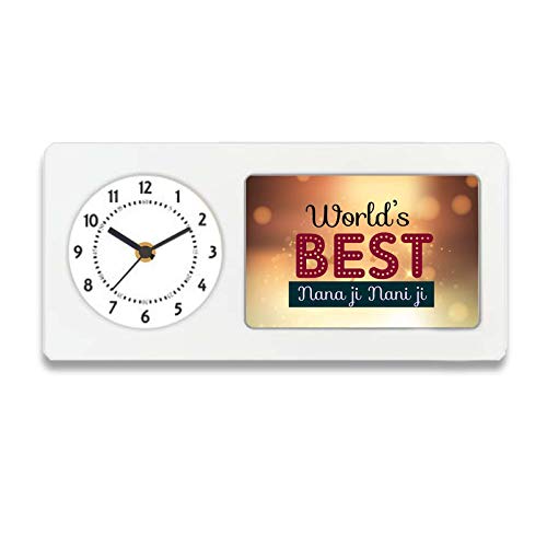 Designer Unicorn Desk/Shelf Clock with Attached Frame World's Best Nana nani 9.5 * 4.5 inches