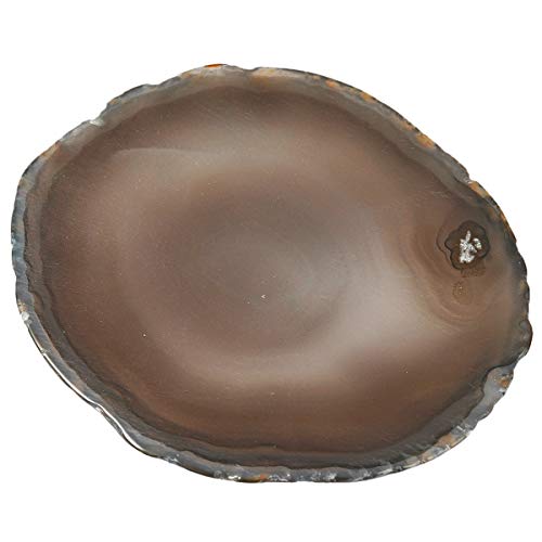 SUNYIK Natural Color Light Table Agate Slice Set, Polished Stone Geode Drusy Healing Crystal Slab Cards, Pack of 5, 1.5"-3" in Length