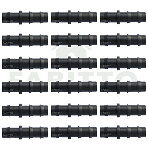 FABITTO 16mm Drip Irrigation Pipe Rubber Grommet Start Connectors Garden Watering take up for Hose Pipe Set of 50.