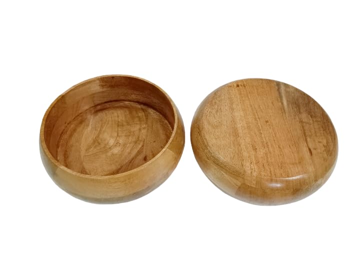 Wooden Candle Bowl Jar