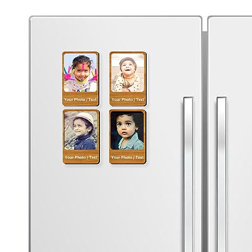 Brown Cloud Customized Engineered Wood (MDF) Fridge Magnet with Photo, Quote, Name for Gifting and Decoration (FMM 09) (Pack of 20)