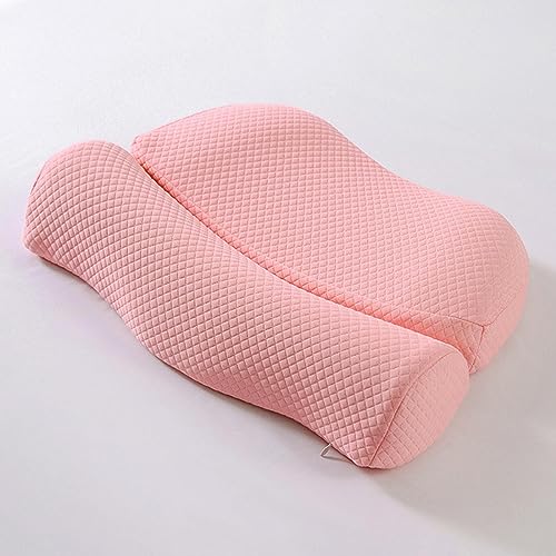 CALANDIS® Sleeping Pillow Memory Foam Pillow for Back Stomach Or Sleeper Mom Dad Gifts Pink | 1 Cervical Pillow