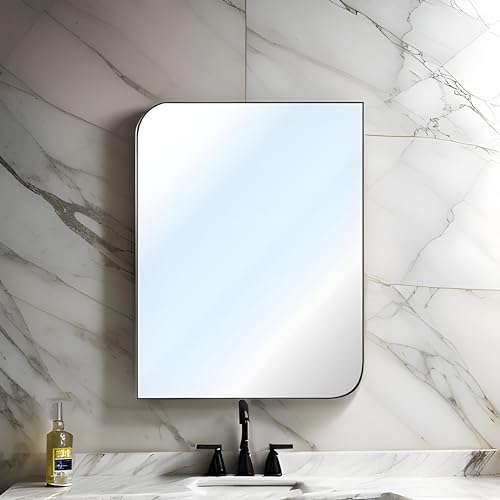 DONATO TWO SIDES SQUARE and TWO SIDES CURVE MIRROR 18"x24" INCHES MIRROR for LIVING ROOM and WASH BASIN | (SIZE-18"x24" INCH) (DGM-3)