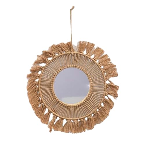 CALANDIS® Hanging Wall Mirror Hand Woven Macrame Multifunctional for Festival Delicate Style A | 1 Hand Woven Macrame Mirror