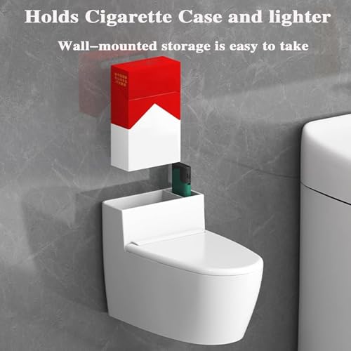 Divik Toilet Shape Ashtray Wall Mounted Ashtray Smoke Holders Punch Free for Toilet Home Office Cigarette Tools (1Pcs)