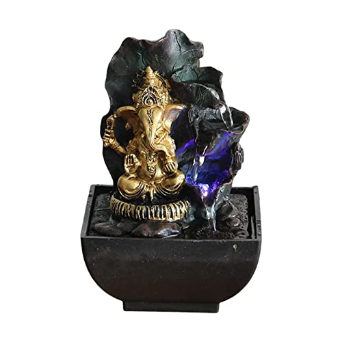 BNF Ganesha Statues Indoor Tabletop Fountain Collectibles Decorative Gift 13cmx13cmx19cm