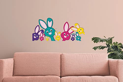 Bunny Wall Sticker for Children Room 24X12 Inch