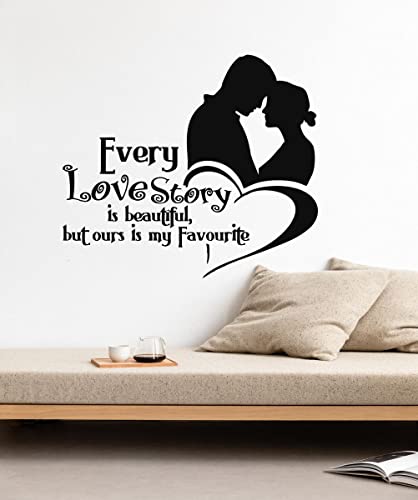 Decor Kraft Every Love Story is Beautiful Wall Sticker & Decal,Size- 50 Cm X 34 Cm,Religious