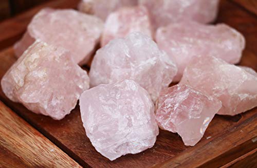 Zaicus Rose Quartz Rough Stone - Raw Stones and Crystals Bulk for Tumbling, Jewelry Making, Cabbing, Lapidary, Fountain Rocks, Decoration, Wire Wrapping, Reiki Crystal (500 Gram)