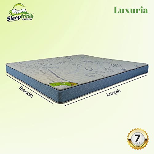 Sleepfresh Luxuria Supersoft Foam 6 Inch Single Size Spring Mattress (75x48x6 Inches)