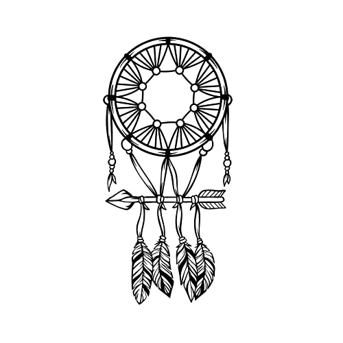 VVWV Tribal Dream Catcher Wall Stickers for Living Kids Girls Boys Bedroom Home & Kitchen Hall Wall Vinyl Decor L x H 30 x 60 Cms