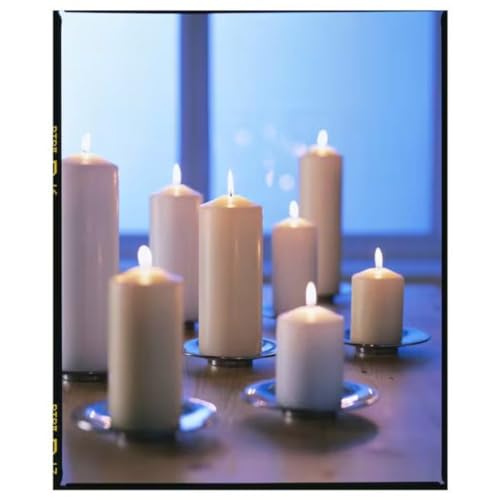 Digital Shoppy FENOMEN Unscented Pillar Candle, Natural, 19 cm (7 ½ ")