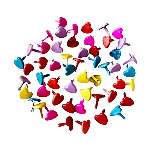 CALANDIS™ 200Pcs Heart Shape Mini Brads Paper Fasteners for Art Scrapbooking Crafting | Scrapbooking & Paper Crafts | Scrapbooking | Scrapbooking Embellishments