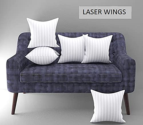 LASER WINGS Microfiber Cushion Filler, 16X16 Inches, White, Set of 5