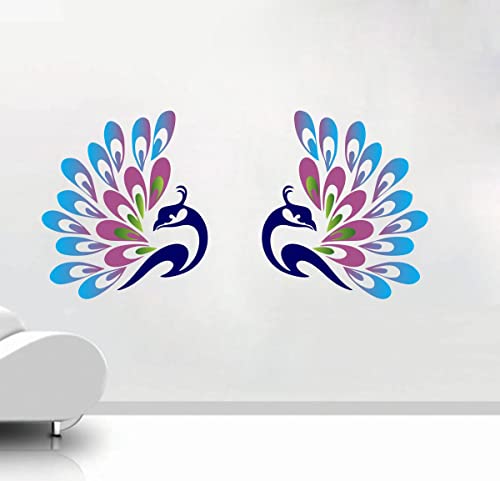 Decor Kraft Peacocks Wall Sticker & Decal,Size- 58 Cm X 26 Cm,Bird