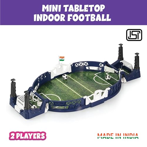 ToyMagic Mini Football Game|Indoor Mini Tabletop Soccer Game|2 Players Interactive Hand Football Board Game|Sport Game for Boys & Girls 4+|Best Birthday Gift|Family Games|Table Game Toy|Made in India