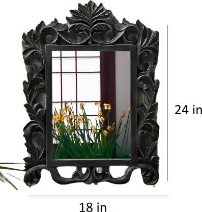 Vas Collection MDF Mirror Frame Fro Wall Decor,Bedroom,Living Room,Bathroom & Hallway (White Antique)