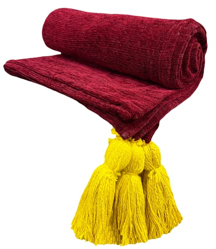 Fashion Throw Life chenille Throw Sofa Throw, Throws For Sofa And Couch, Sofa Throws For 3 Seater (Size : 70X55 Inch) Reversible, Multicolour