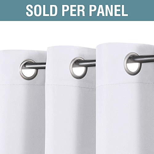 Indiancraft Blackout Curtain for Bedroom or Living Room Darkening Curtains for Door 9 feet Set of 2 Plain Curtains for Long Door (9 ft White 2 Piece)