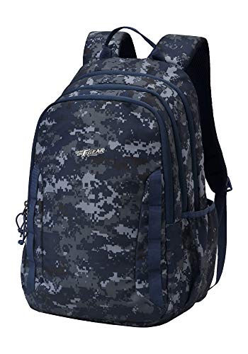 F Gear Raider Military Navy 30L |Stylish Trendy School College Tuition Travel Backpack with Raincover|3 Big Compartments|Padding at the Back Panel and Shoulder Straps |Made in India|1 year warranty