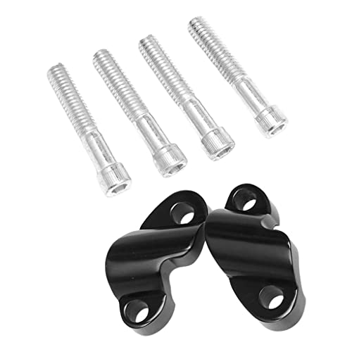 LOOM TREE® Motorcycle Aluminum Handlebar Riser Kit For Harley Sportster 1200X Black | 1 Pair Bar Mounts And Bolts