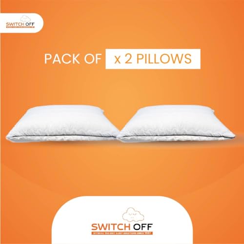 Switch-off Smart Adjustable Mush Premium Pillow,Discover The Perfect Pillow for Your Best Night's Sleep (17X27Inch) (Pack of 6)