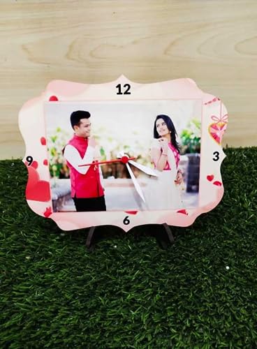 PrintStory Personalized Love Theme Table Clock with Your Photo …
