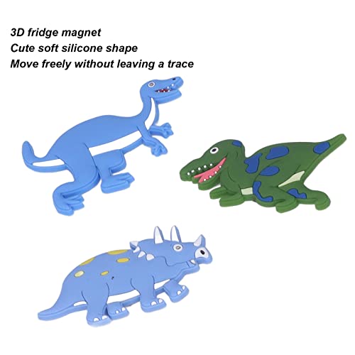 Ubersweet® Dinosaur Refrigerator Magnets, Refrigerator Magnets Glossy Appearance PVC Resin Glue for Kitchen for Toys for Magnetic Objects