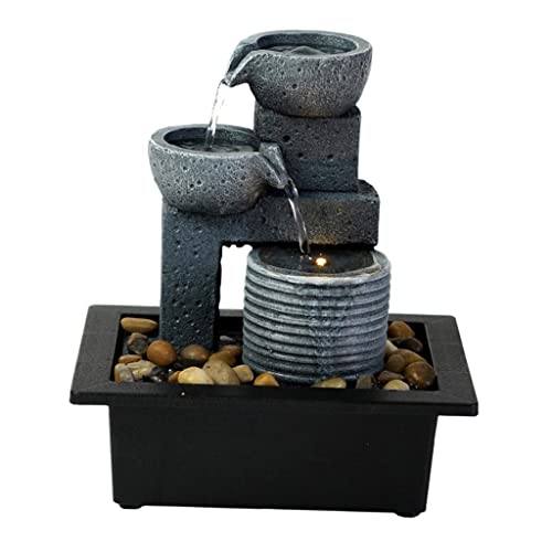 CALANDIS Flowing Water Fountain Fortune Feng Shui Waterfall Bedroom Ornaments Arts