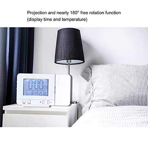 Digital Clock Large Display, 180 Degree Free Rotation Office Desk Decor for Bedroom for Household(Silver)