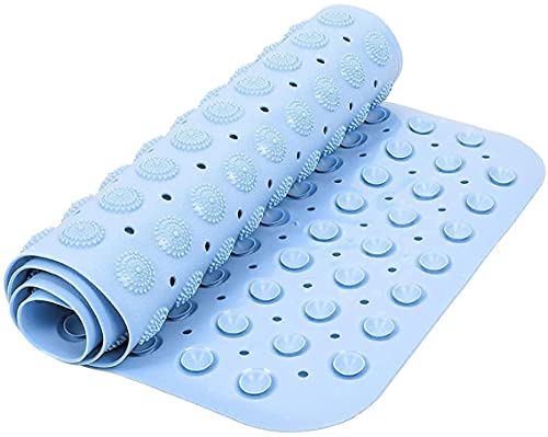 TAGPR Bathroom mat Anti Skid Rectangle Blue (70 X 35)