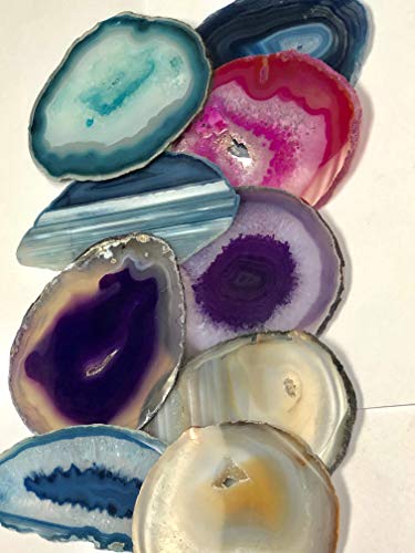 Zentron Crystal Collection Large Agate Slices up to 4" in Diameter Set of 3