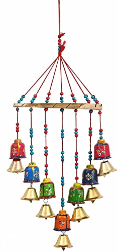 Brothers Creation Handcrafted Rajasthani Bells Design Wall Hanging Decorative wind chimes home Décor