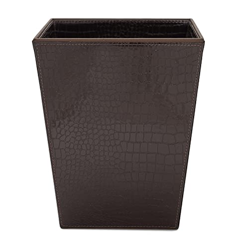 Pure Home + Living Brown Faux Leather Paper Bin