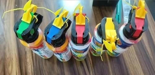 Desi Festival® - Gulal Powder Bottle with Sprinkler Cap |5 Pack - Red, Yellow, Blue, Green, Red| 90gm Gulal- each Bottle| Non- Toxic , Skin Friendly, Organic colored Powder|Holi Celebration