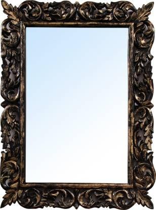 Vas Collection MDF Mirror Frame Fro Wall Decor,Bedroom,Living Room,Bathroom & Hallway (White Antique)