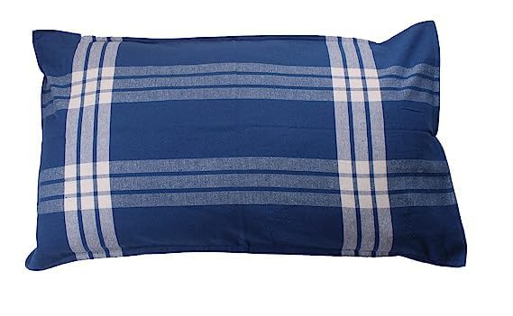 MAMRAJ 100% Cotton Hospital Bedsheet/Hospital Blanket/Hotel Bedsheet/Home use Single Size 2 Bedsheet with 2 Pillow Cover || 60 inch 90 inch|| [2+2] (Blue)