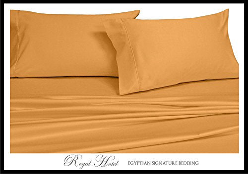 Silky Soft bed sheets 100% Rayon from Bamboo Sheet Set Gold/Twin XL AD