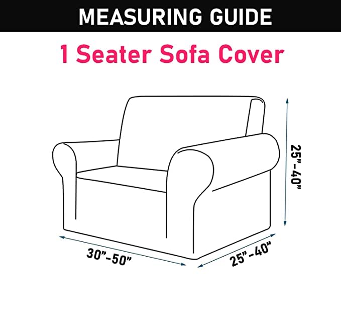 Gifts Island® Sofa Cover 3 Seater and 2 Seater Fully Covered Universal 5 Seater Sofa Cover Non-Slip Sticky Elastic Stretchable Couch Sofa Set Slipcover Protector for (3+1+1 Seater), Maroon Solid Plain