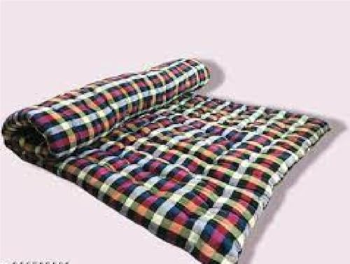 HB Msala Soft Cotton Multicolour Mattress, Cotton Gadda, Black Cotton Filled Mattress Gadda, Soft & Reversible, Hand Made Quilt Mattress Gadda, 6.5 x 6.5 ft, Normal