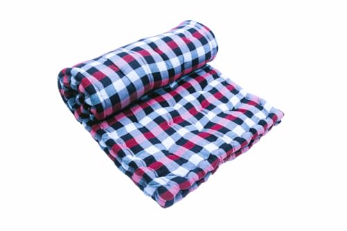 CHILLI BILLI 5-Inch Thick Soft Cotton Quilt | Foldable Box Mattress 6x6 Multi