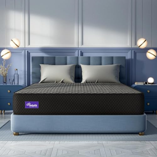 Wakefit Mattress | 15 Year Warranty |Xpert Grid Plus Mattress | King Mattress, 8-Inch King Size Mattress (78x72x8 Inches, Adaptive Firmness, AeroTex Luxury Diamond Quilting, Black)